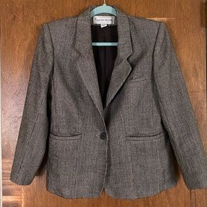 gorgeous black and grey 100% wool blazer